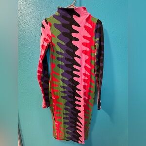 NOOWORKS XS Static DEMI dress Red, Pink, Green, Black & Purple